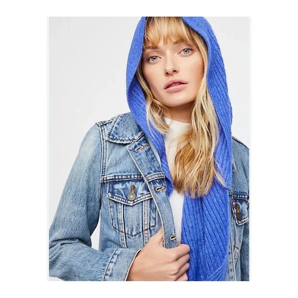 Free People Tops - Free People Womens Hooded Sweater Wrap Swing, Black